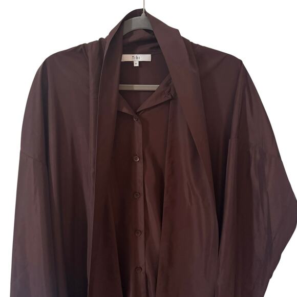 Tibi Italian Sporty Nylon Shirt Dress - Picture 6 of 14